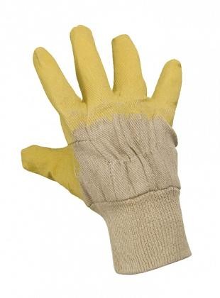 Rukavice DETA máčené v latexu bílo-žluté vel.10 Firma Killich s.r.o. nabízí pracovní oděvy
