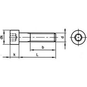šroub M8x22 A2 NEREZ válcová hlava TORX DIN 912 TX - ISO 14579