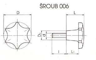 plastový šroub M12x34 6 žlábků 14090034