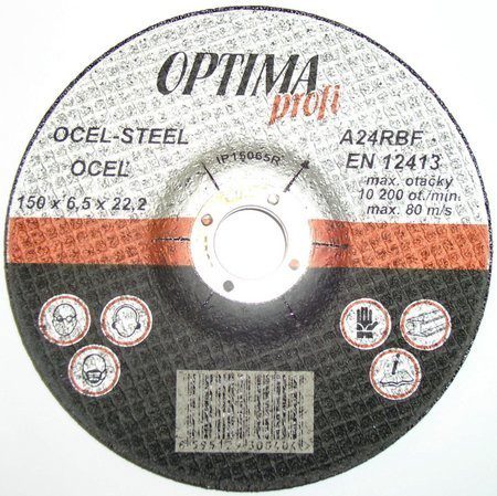 kotouč 115x6.5 fe/fe brusný IP11565R OPTIMA PROFI
