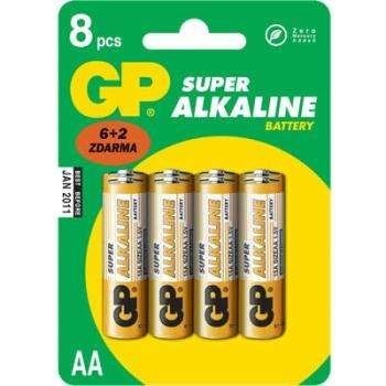 baterie GP SUPER AA Alkalické 1.5.V