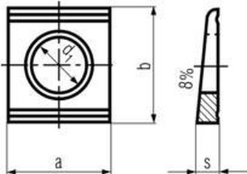 podložka M10 pr. 11x22x22x3.8 A4 NEREZ klínová DIN 434U Firma Killich s.r.o. nabízí podložky klínové DIN 434U. V sortimentu podložek klínových DIN 434U jsou podložky nerezové A2