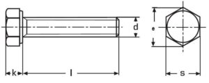 šroub M8x1.0x40 ZINEK 10.9 šestihranný